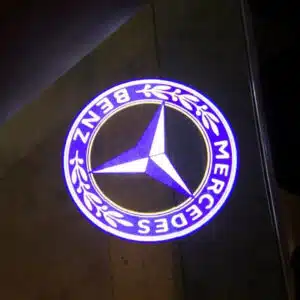 Mercedes Benz Door Logo Light