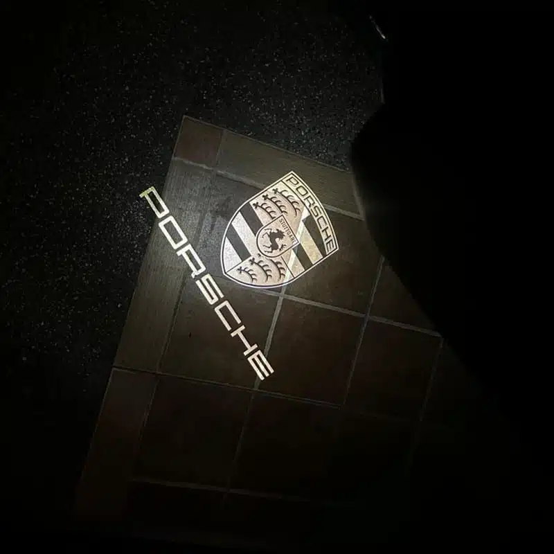 Porsche Puddle Lights-Project the logo on the ground