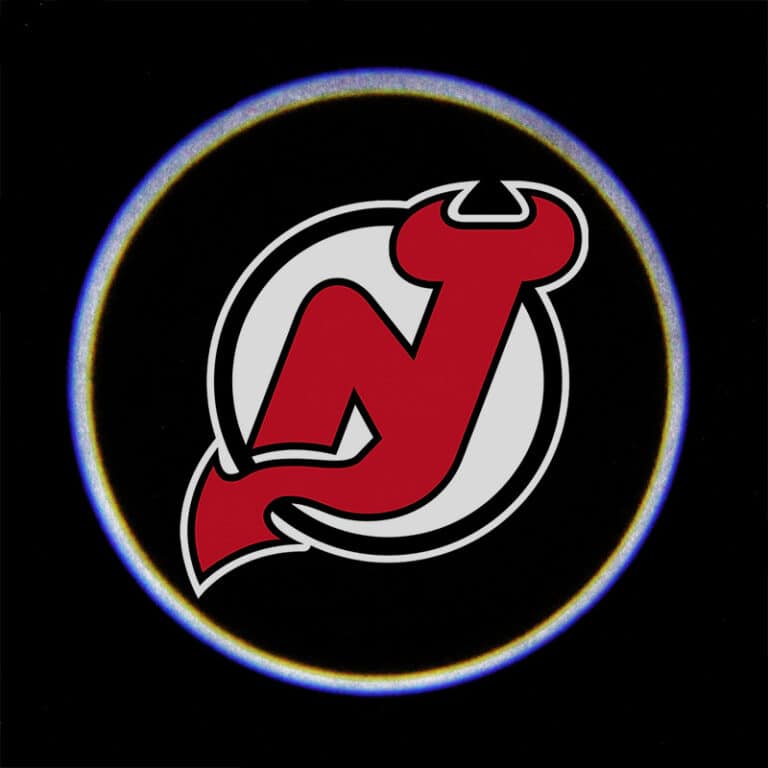 New Jersey Devils Car Door Lights – LED Logo Projector - Image 2