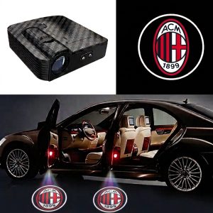 AC Milan Car Door Light — LED Ghost Shadow Rossoneri Crest Logo Projector