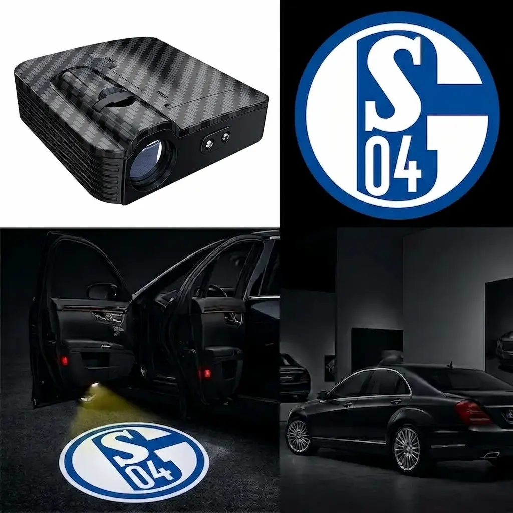 Schalke 04 Car Door Lights Project on the ground